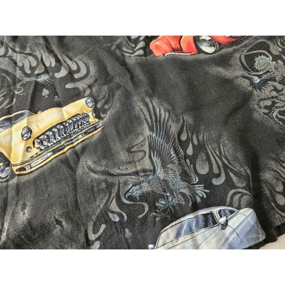 NORTH RIVER Men's Button-Up Cars Black Short Sleeve Cars Shirt  Size Large - Picture 8 of 11